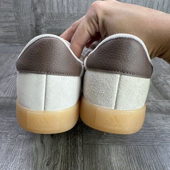 Adidas VL Court 3.0 Women's size 10 Ivory Brown Suede Casual Shoes ID9063 - Picture 6 of 8